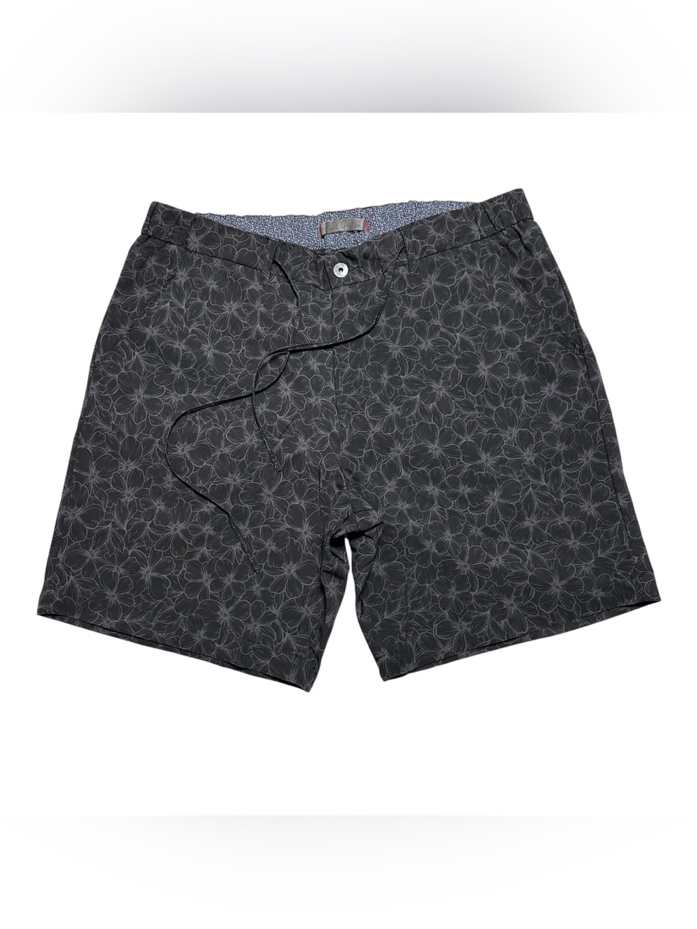 Robert Graham NEW Beach-to-Bar Shorts Swim Trunks Black Floral Sz.36 Resortwear